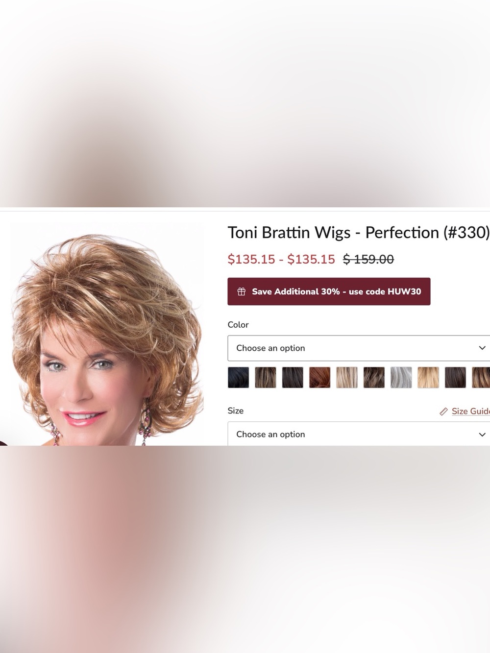 Toni Brattin “Perfection” Wig Dark Blonde - Picture 8 of 8